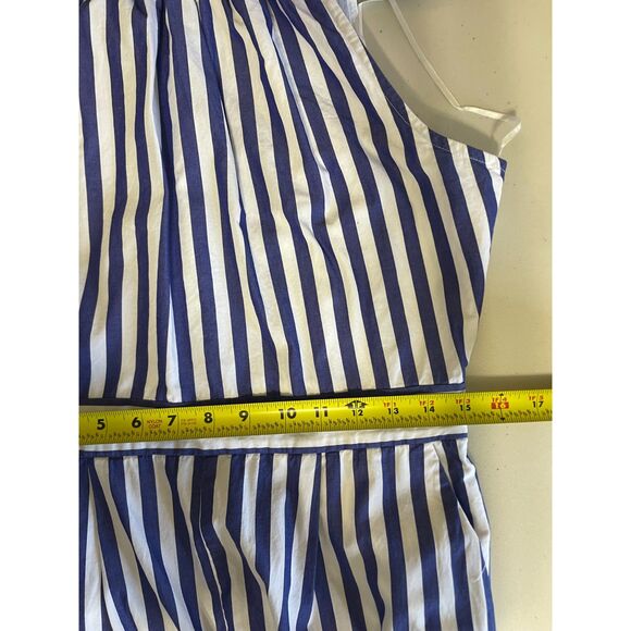 J. Crew striped halter wide leg jumpsuit blue white nautical coastal preppy 6 - Picture 14 of 14
